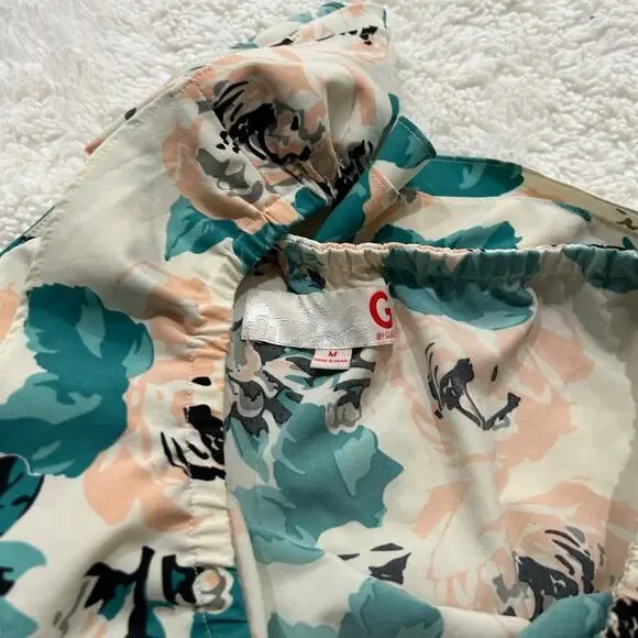 Guess Women's Sz M Floral Multicolor Romper Off The Shoulder Y2K Clubbing Era - Picture 7 of 8